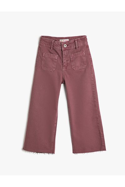 Koton Jeans mit weitem Bein und Taschendetail aus Baumwolle – Jeans mit weitem Bein