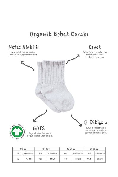 Bistyle Bistil Baby Girl Organic Basic Long Socks