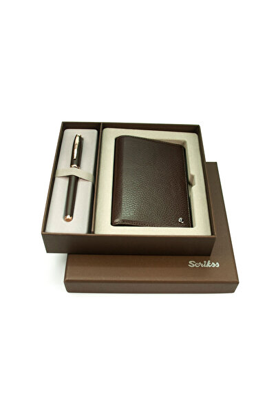 Scrikss 39 Rose Gold Dolma Kalem Jotter Defter Kahverengi Dr243