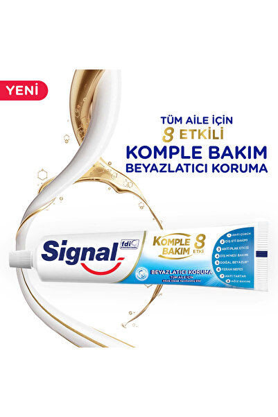 Signal Komple Bakım 8 Etki Diş Macunu Beyazlatıcı Koruma Çürük Karşıtı Ferah Nefes Için 75 Mlx4