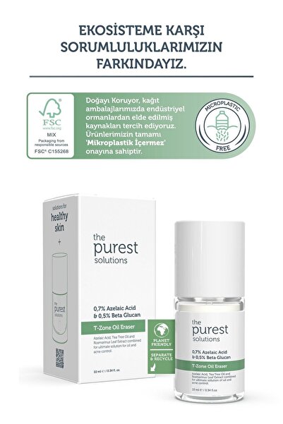 The Purest Solutions Instant Mattifying and Anti-Acne Face Care Mask for Oily Skin T-zone 10 Ml
