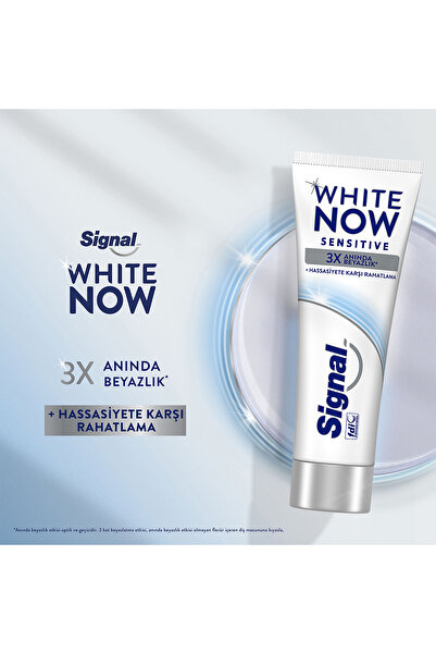 Signal White Now Sensitive Diş Macunu 75mlx2 Nazik Diş Eti Bakımı Diş Fırçası