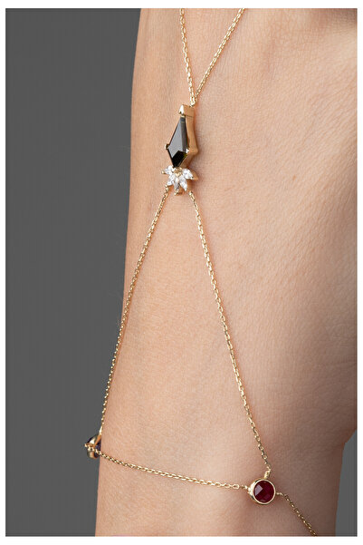 Kolyecik 14 Ayar Altın Markis Taş Şahmeran