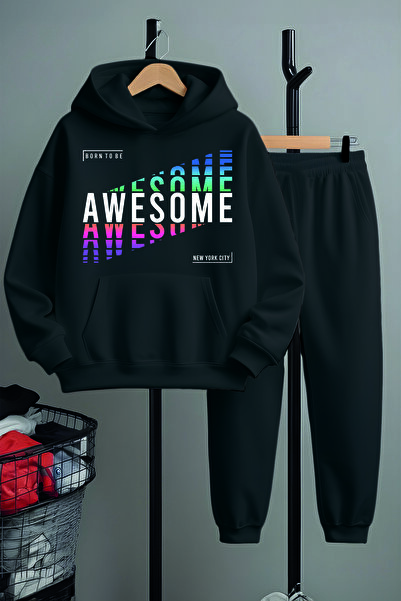 MYADA Born To Be Awesome Надрукований дитячий спортивний костюм 22487