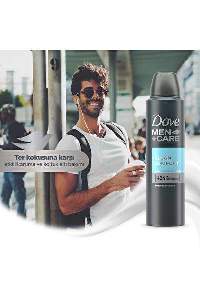 Dove Men Care Anti-perspirant Sprey Deodorant Erkek Clean Comfort 48 Saat Güçlü Koruma 150 ml X3