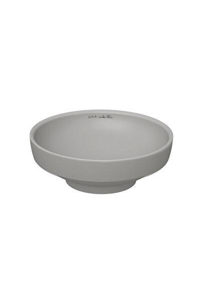 VitrA Water Jewels 4334B476-1361 Yuvarlak Çanak Lavabo, 40 cm, Mat Taş Gri