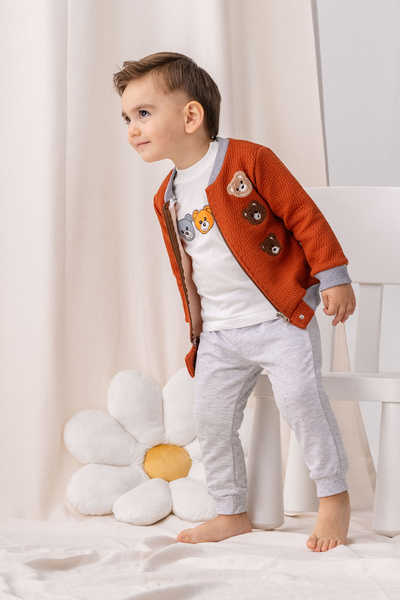 ZİMBOO 3 AYI SÜZENELİ KAPİTONE ERKEK BEBEK HIRKALI 3 LÜ TAKIM