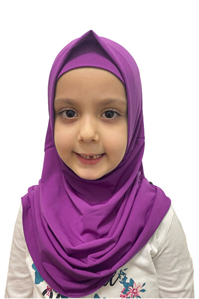 ihvan online وشاح فوشيا عملي جاهز للأطفال - سهل التركيب