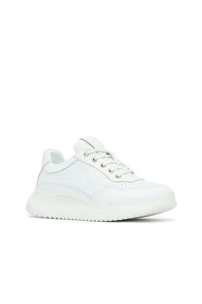Bueno Shoes Pantofi sport de damă din piele albă 16wa8153