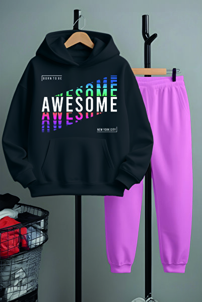 MYADA Born To Be Awesome Надрукований дитячий спортивний костюм 22487