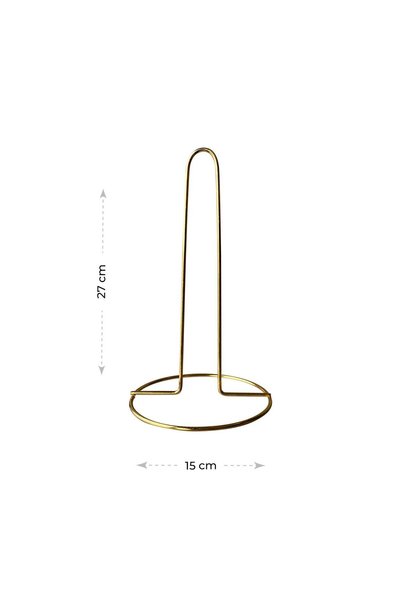MAVİ TREND Decorative Metal Gold Paper Towel Holder Napkin Holder Countertop Paper Towel Holder Gold Color