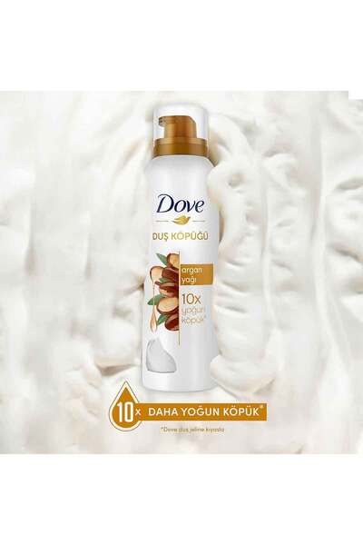Dove Köpük Duş Jeli Argan Yağı 10 Kat Daha Yoğun Köpüğe Sahip Kremsi Formül 200 ml 1 Adet