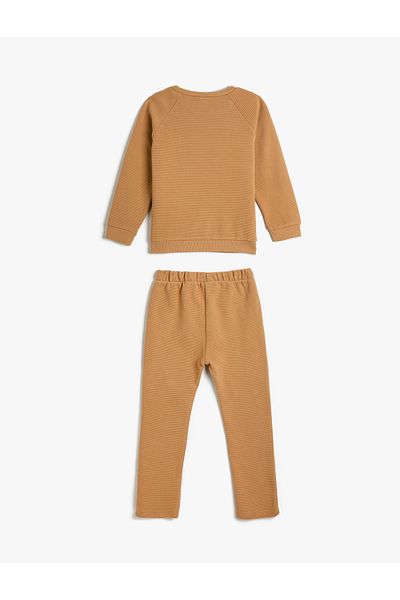 Koton Trainingsanzug-Set, 2-teilig, Basic-Sweatshirt und Jogginghose aus Baumwolle