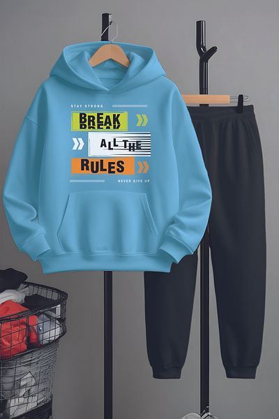 MYADA Noul sezon All The Rules Printed Bottom Top Set de trening 22490