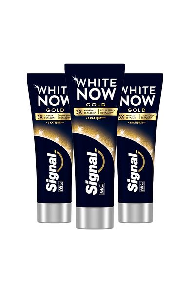 Signal White Now Gold Instant Whitening Toothpaste 75mlx3