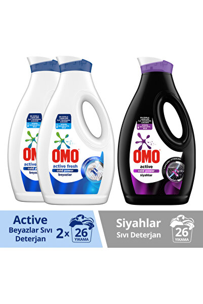 Omo Sıvı Deterjan Active Fresh 1690 Ml*2 Black 1690 ml