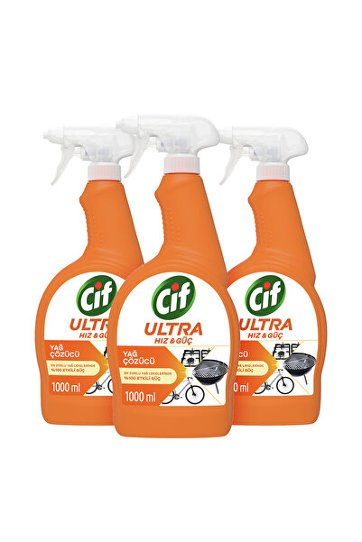 Cif Ultra Hız & Güç Yağ Çözücü Sprey Leke Ve Kir Çıkarıcı 1000 ml