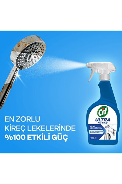 Cif Ultra Hız & Güç Kireç Sökücü Sprey Leke Ve Kir Çıkarıcı 1000 ml