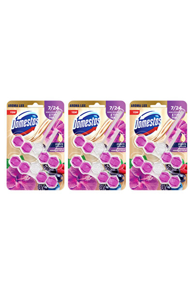 Domestos Bloc de toaletă Aroma Lux Hibiscus și fructe roșii 100 g X3