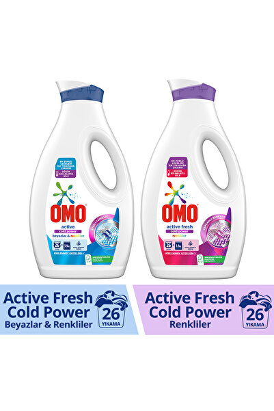 Omo Sıvı Deterjan Active 1690 ml + Color 1690 ml