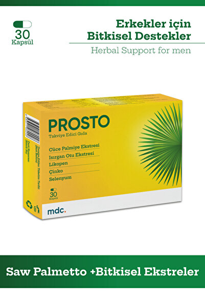 MDC PROSTO (Saw Palmetto, Isırgan Otu, Likopen, Çinko, Selenyum) 30 Kapsül