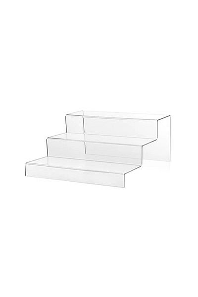 BUBİSTUDİOS Product Display Plexiglass Spice Rack Stand with 3 Steps Ladder