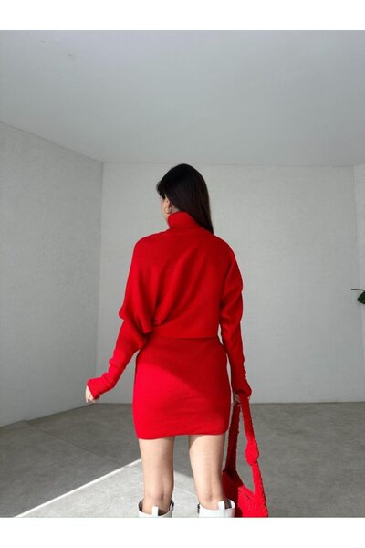 popibutik FINGER SPLIT Detailed Ribbed Knitwear Set