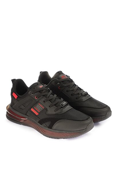 Slazenger Zend Black Red Men's Sneakers Casual Sneakers