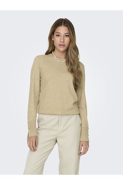 JDY Jdymalou L/S on Button Pullover Knt Noos 15312026   Irish Cream