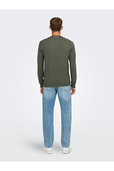 Only & Sons Onsloui Reg 12 Mel Crew Knit Noos 22029951 Castor Gray