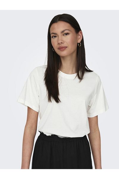 JDY Jdypisa - Jrs Noos 15292431   Cloud Dancer Fabric T-Shirt