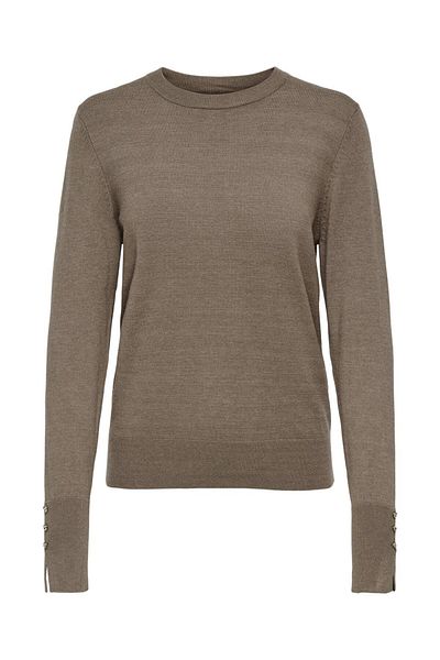 JDY Jdymalou L/S on Button Pullover Knt Noos 15312026   Walnut