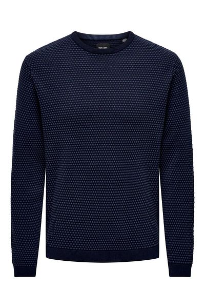 Only & Sons Onstapa Reg 12 Struc Ls Crew Knit Noos 22027602 Navy Blazer
