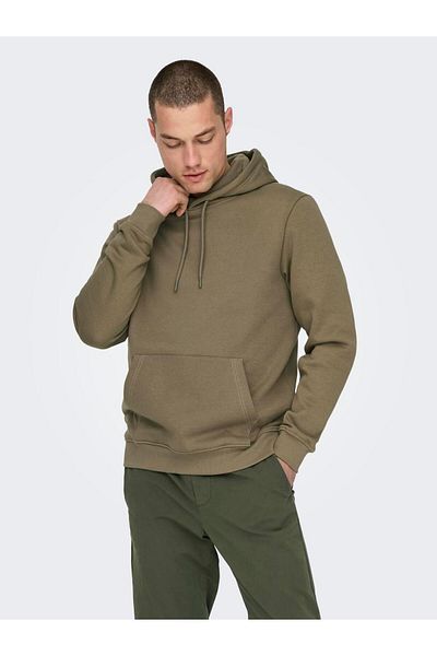 Only & Sons Onsconnor Reg Sweat Hoodie Noos 22029225 Caribou