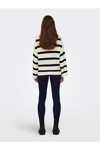 JDY JDYJUSTY L/S STRIPE PULLOVER KNT NOOS 15264902 Eggnog