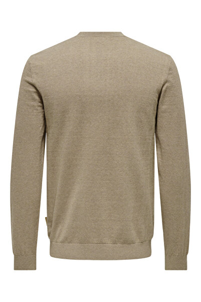 Only & Sons Onsloui Reg 12 Mel Crew Knit Noos 22029951 Desert Taupe