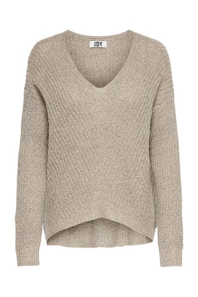 JDY Jdynew Megan - L/S Pullover Knt Noos 15208245   Cement Colored Sweatshirt
