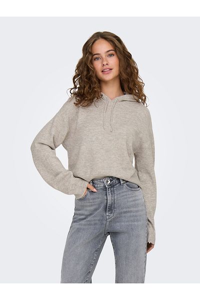JDY JDYRUE LIFE L/S SHORT HOOD PUL KNT NOOS 15314870 Chateau Gray
