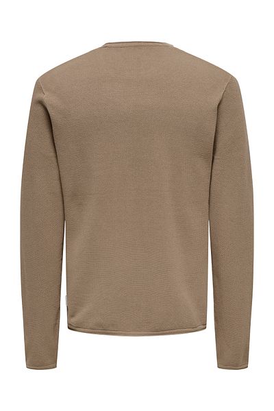 Only & Sons Onsfelix Reg 12 Crew Knit Noos 22029042 Desert Taupe