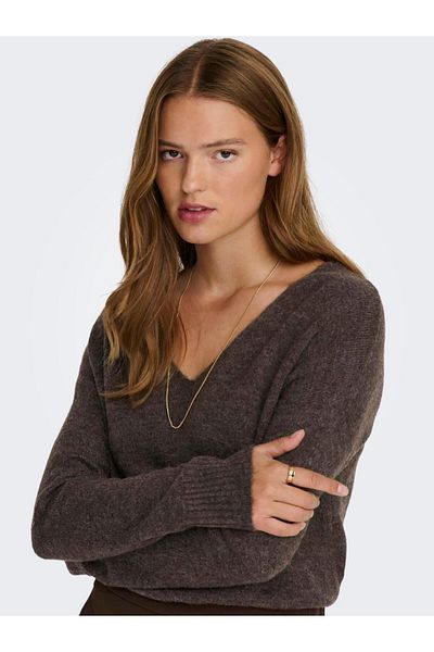 JDY Jdyelanora V-Neck Pullover - Knt Noos 15207823   Bracken L/S