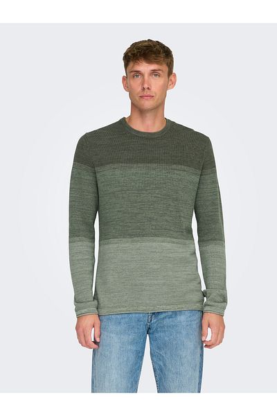 Only & Sons Onsfelix Reg 12 Crew Knit Noos 22029042 Castor Grey