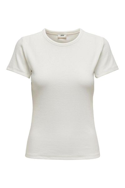 JDY Jdysolar Necktop - Jrs Noos 15314449   Cloud Dancer S/S O-Neck