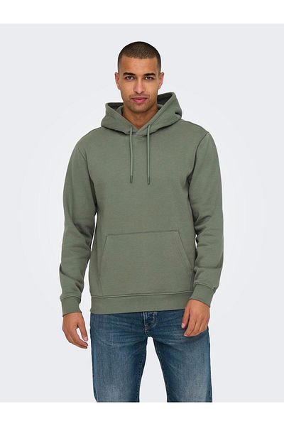 Only & Sons Onsconnor Reg Sweat Hoodie Noos 22029225 Castor Grey