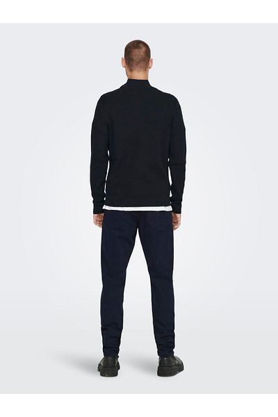 Only & Sons Onsphil Reg 12 Struc Half Zip Knit Noos 22023210 Dark Navy