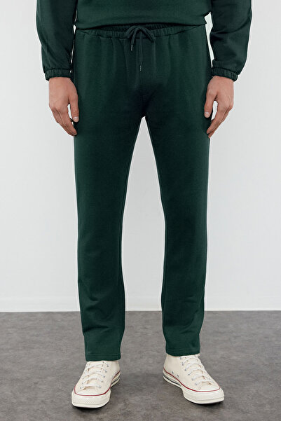 Trendyol Collection Σμαραγδένιο Πράσινο Σετ Φούτερ με κουκούλα με κουκούλα με κέντημα TMNAW25EM00007