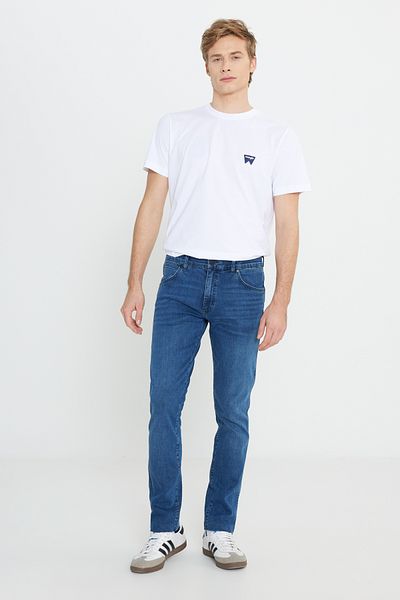 WRANGLER Pánské modré bavlněné strečové džíny - nízký pas, Slim Fit Slim Fit džíny
