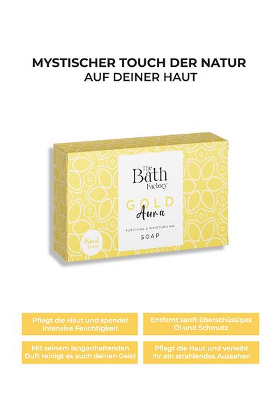 THE BATH FACTORY Feuchtigkeitsspendende Hand- und Körperseife - Gold Aura