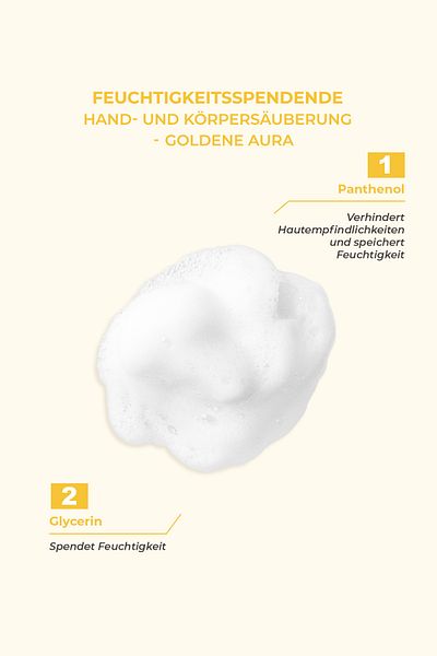 THE BATH FACTORY Feuchtigkeitsspendende Hand- und Körperseife - Gold Aura