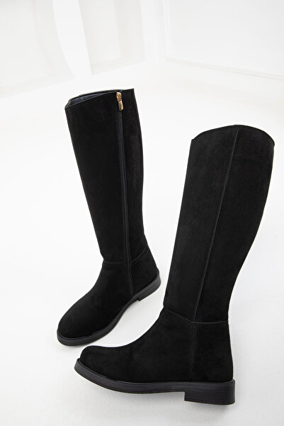 SOHO Černé semišové dámské boty 17515