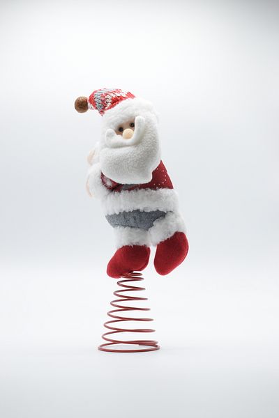Waldern Luxury 40 cm Santa Claus Christmas Decorative Table Ornament and Pine Tree Overhead